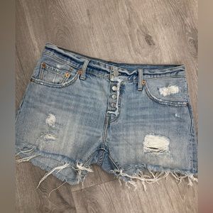 R13 x Levi’s destroyed and distressed shorts. Size 27